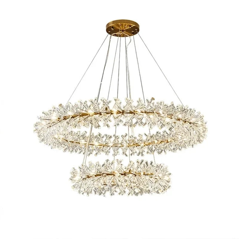 Decorbites™ Kristallblumen-Kronleuchter: Luxuriöse LED-Deckenleuchte für die Einrichtung zu Hause, Wohnzimmer, Schlafzimmer