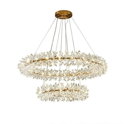 Decorbites™ Kristallblumen-Kronleuchter: Luxuriöse LED-Deckenleuchte für die Einrichtung zu Hause, Wohnzimmer, Schlafzimmer