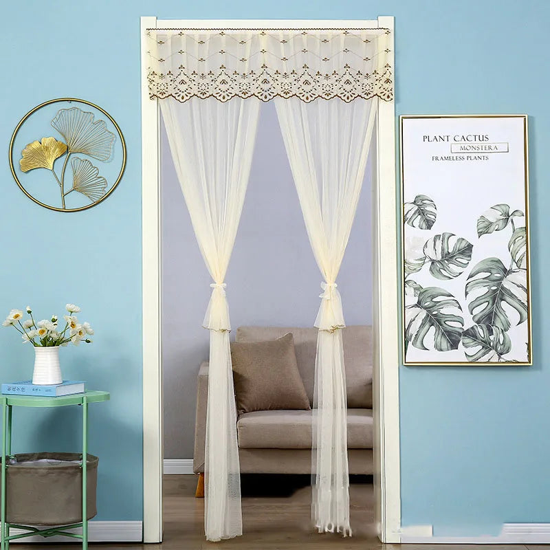 Decorbites™ Spitzeneinfassung Sommer-Insektenschutz-Türvorhang für Wohnzimmer und Schlafzimmer