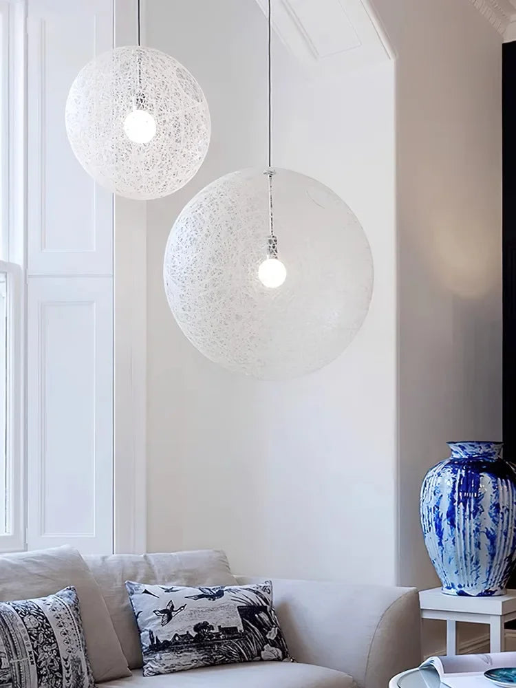 Hemp Rattan Sphere Pendant
