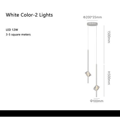 DecorBites™ Cube Crystal Pendant Lamps for Bedroom and Living Room Décor