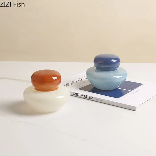 Decorbites™ Glas-Nachfüllgefäß mit Deckelring Schmuckdose Bonbonpot Aroma-Dose