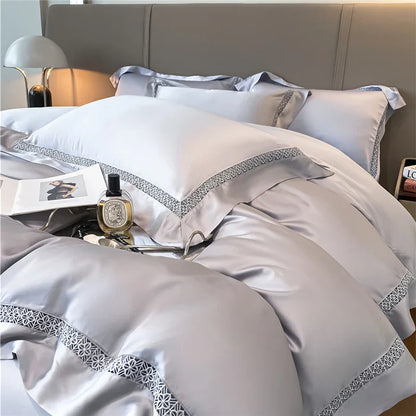 Decorbites™ Eukalyptusfaser-Spitzen-Bettwäsche-Set für weichen, seidenweichen und kühlen hautfreundlichen Komfort