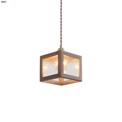 Decorbites™ Klar-Glas Walnuss-Holz LED-Hängeleuchte - Nordisch Moderne Hängelampen