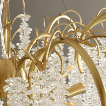 DecorBites™ Crystal LED Chandeliers: Luxury Ceiling Pendant Lighting for Home, Dining, and Living Spaces
