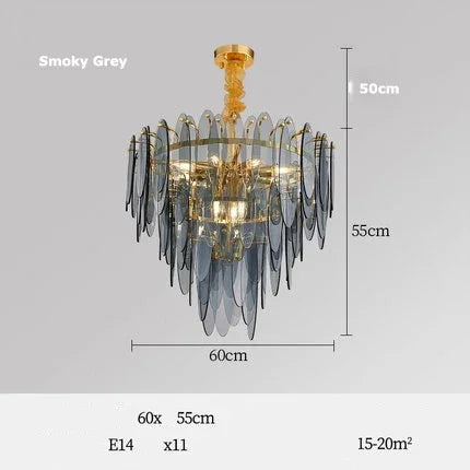 Decorbites™ Gold LED Glas-Lüster für Esszimmer Wohnzimmer Schlafzimmer_Hauptschlüsselwort: Pendelleuchten