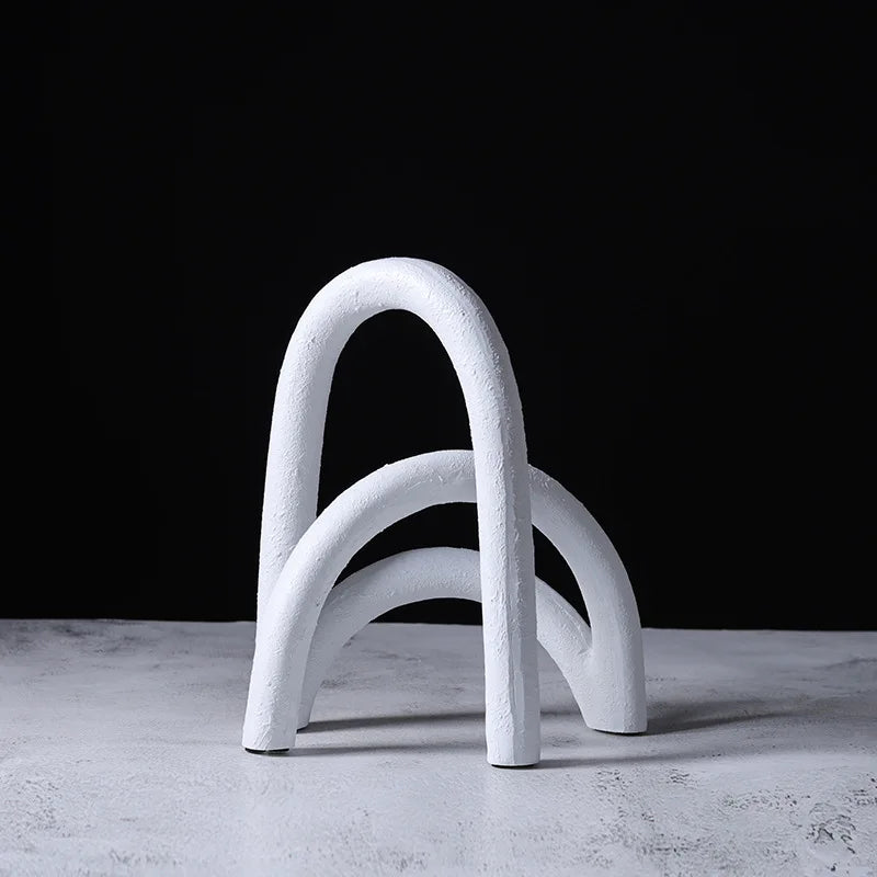 DecorBites™ Abstract Resin Geometry Arch Decor Figurine Craft for Home Decor