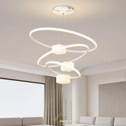 LED Modern Kitchen Chandelier 2-Ring Dimmable