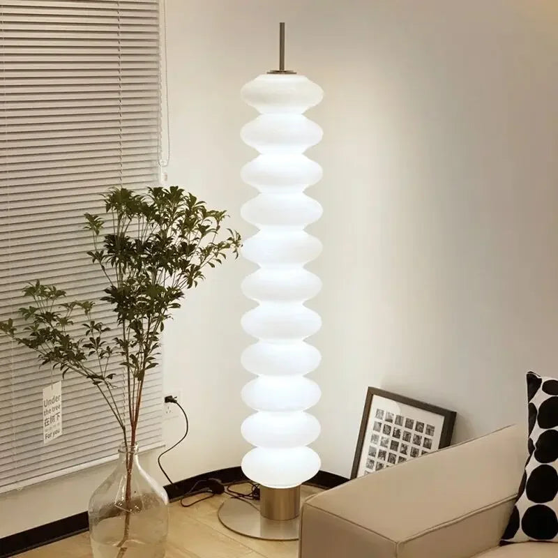 Decorbites™ Sahne-Zucker-Kürbis-Stehlampe für elegante Atmosphäre im Wohnzimmer und Schlafzimmer