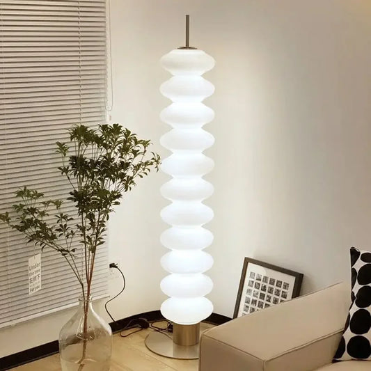 Decorbites™ Sahne-Zucker-Kürbis-Stehlampe für elegante Atmosphäre im Wohnzimmer und Schlafzimmer