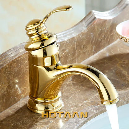 Hot selling . 6" Antique Brass Basin Faucets Crane Sink Basin Water Mixer Tap torneira YT-5065