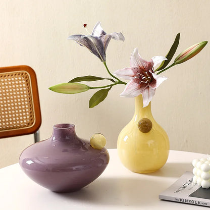 DecorBites™ Geometric Glass Sphere Vase for Home Decor and Flower Arrangements