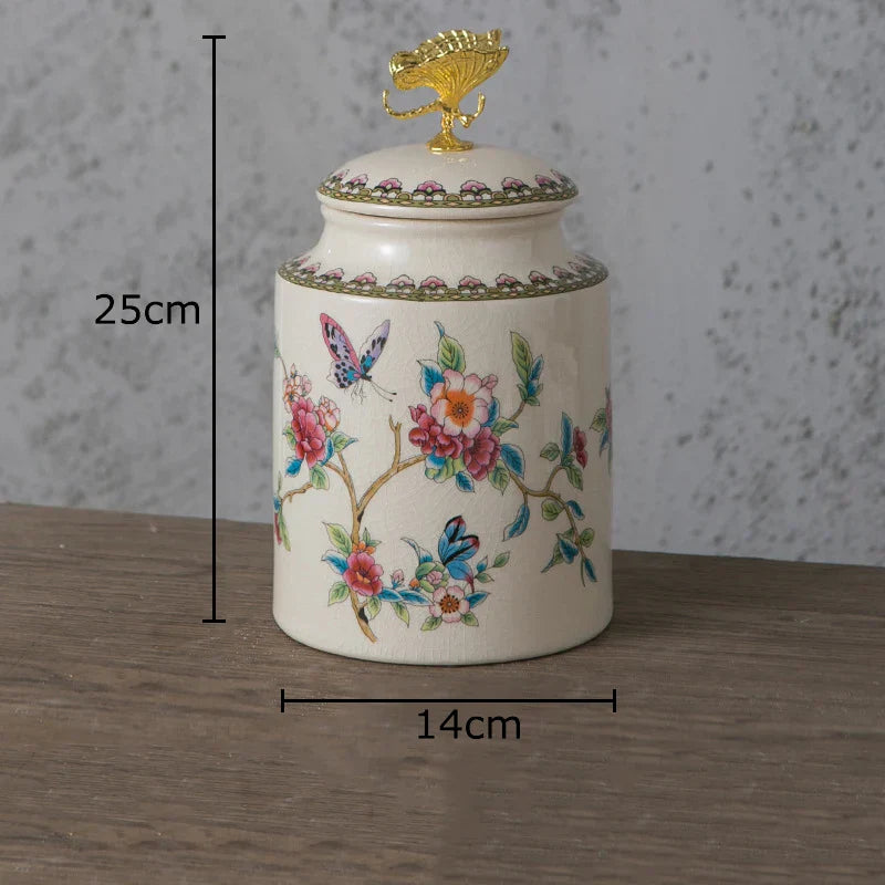 Decorbites™ Libellendeckel-Aufbewahrungsglas - Runder Kosmetik-Schmuckkasten Bonbonpot Aroma-Dose