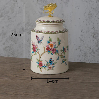 Decorbites™ Libellendeckel-Aufbewahrungsglas - Runder Kosmetik-Schmuckkasten Bonbonpot Aroma-Dose
