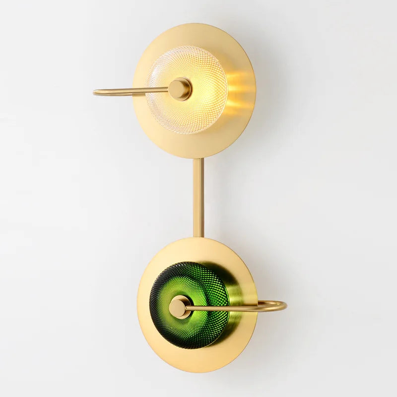 Decorbites™ Glas LED Metall Wandkunst Lampe | Nordisch Minimalistisches & Vintage Dekor für das Wohnzimmer