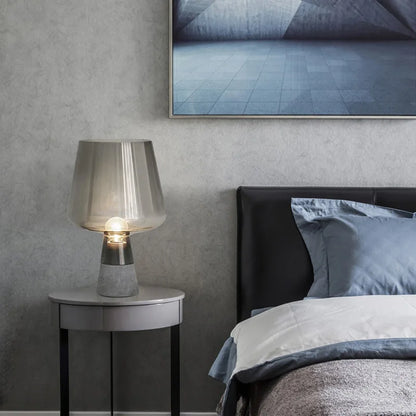 Decorbites™ Leimu Zement-Tischleuchte - Moderne industrielle Glas-Schreibtischlampe