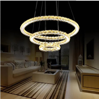 Decorbites™ Kristallring-Deckenleuchter Moderne Kreisförmige Pendellampe LED Hängelampe Leuchten