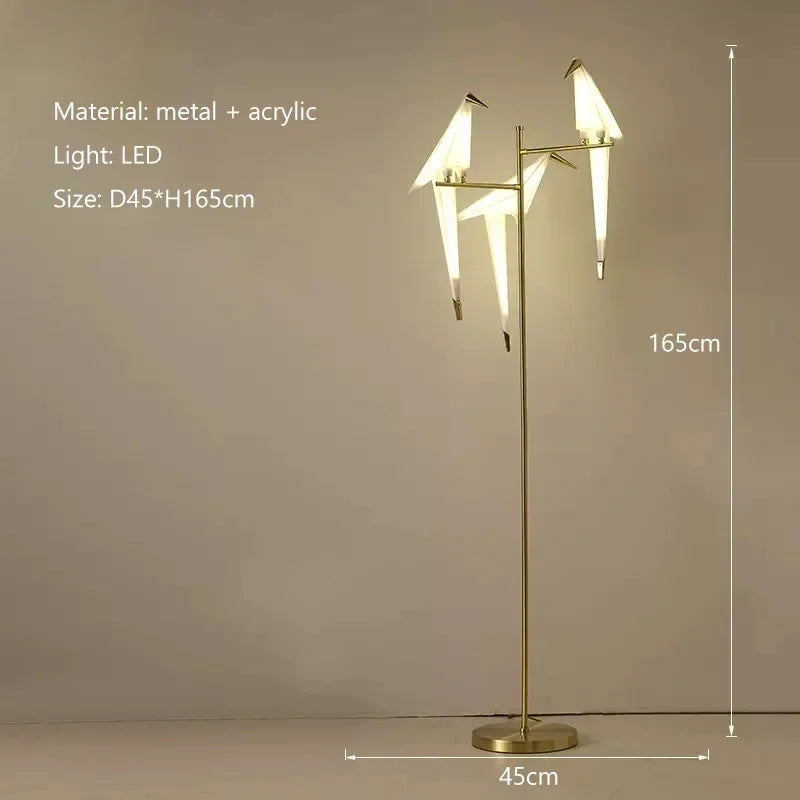 Decorbites™ LED-Vogellampe für Boden, für Wohnzimmer & Schlafzimmer