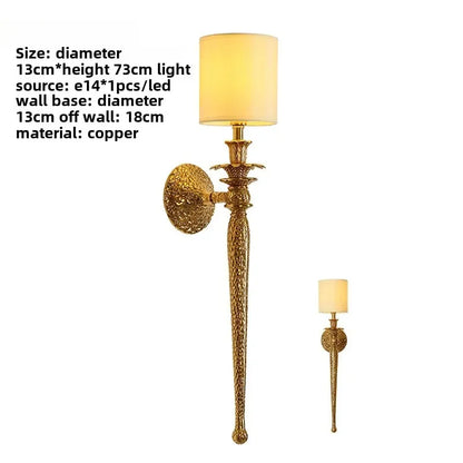 Decorbites™ Kupfer-Wandlampe für luxuriöses Wohnzimmer-TV-Hintergrund, Schlafzimmer, Treppenhaus LED-Beleuchtung