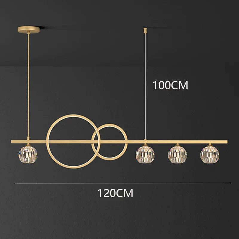 Decorbites™ Kristall-Leuchter: Moderne Luxus-Pendelleuchte für Wohnzimmer, Esszimmer, Decken-Dekoration