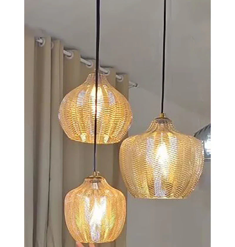 Decorbites™ Bernstein-Graues Glas-Lüster LED-Lampe Modern Nordisch Schlafzimmer Restaurant Bar Treppenhaus Lampe