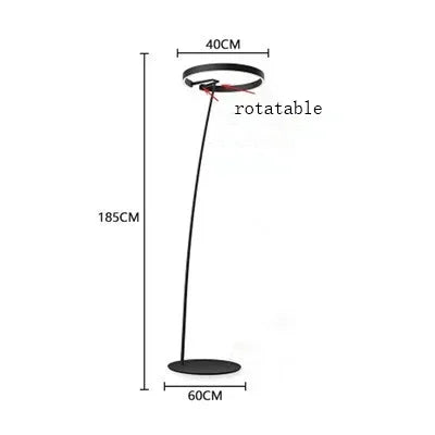 DecorBites™ Circular Luminescence LED Floor Lamp for Living Room Bedroom Hotel Decor