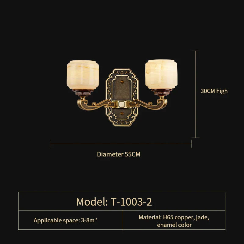 Decorbites™ Jade-Zinklegierung-Kronleuchter für Wohnzimmer, Restaurant, Halle – Elegantes chinesisches Design