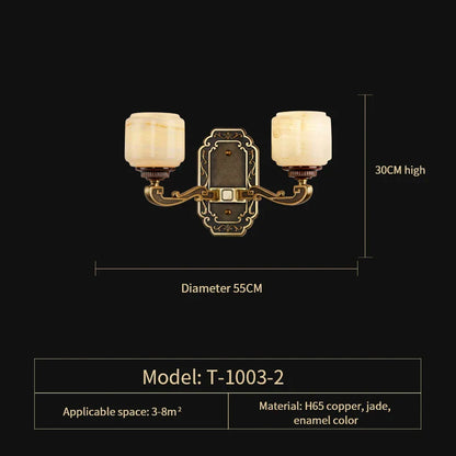 Decorbites™ Jade-Zinklegierung-Kronleuchter für Wohnzimmer, Restaurant, Halle – Elegantes chinesisches Design
