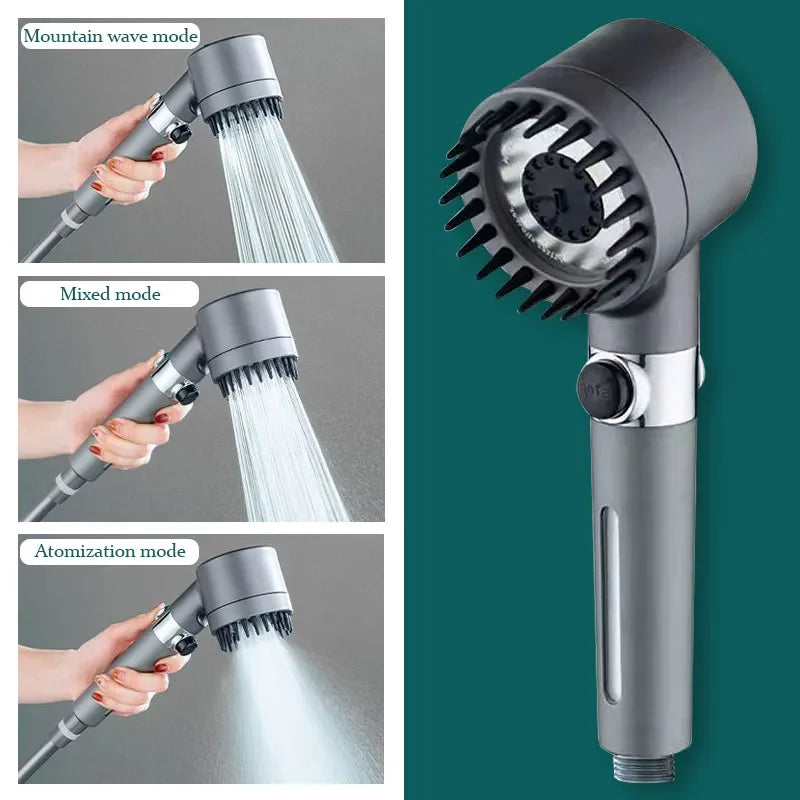 Decorbites™ 3-Modus Hochdruck-Handbrause mit Stopp-Taste - Badezimmerspray-Düse