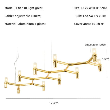 DecorBites™ Crown Major Chandelier: Modern Luxury LED Light for Kitchen, Hotel, Living Room