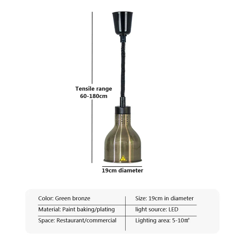 Decorbites™ Elektrische Heizlampe Teleskop-Aufhängung zur Lebensmittelkonservierung für Restaurants