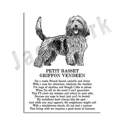 Decorbites™ Hunderassen-Poster: Chinesischer Nackthund, Chesapeake Bay Retriever, Brüsseler Griffon, + Mehr