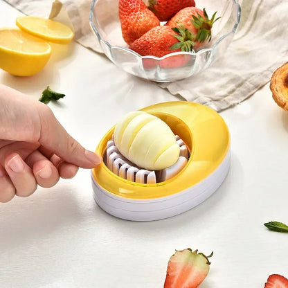 Decorbites™ Eier-Schneider Schneidemaschine Einfaches Schneiden Küchenutensil Frucht-Scheiben Lila Rein
