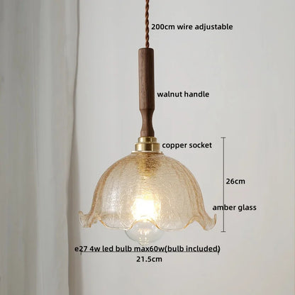 Decorbites™ Kupfer-Walnuss-LED-Hängeleuchten, moderne Hängelampe für Flur, Schlafzimmer, Esszimmer