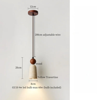 Decorbites™ LED Gelbe Travertin-Hängeleuchte für Vintage-Heimdekoration