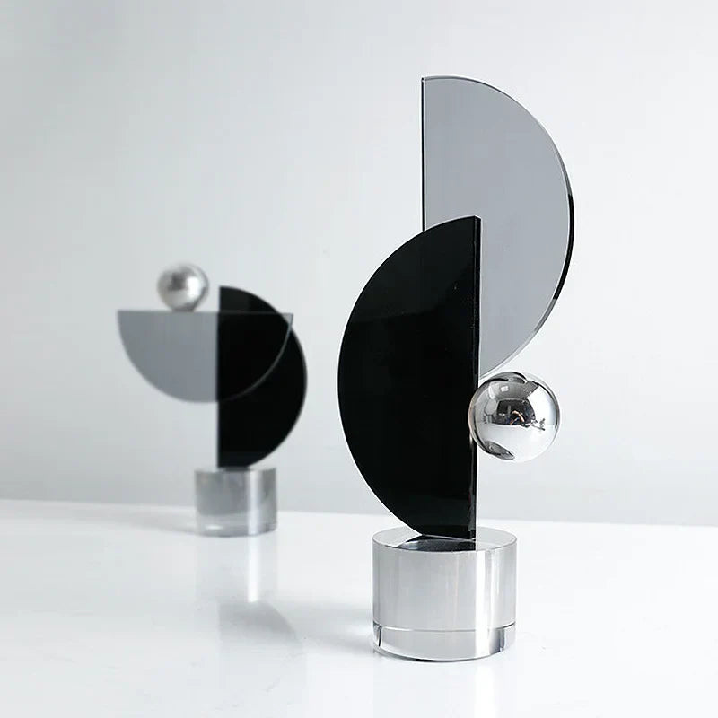 Decorbites™ Geometrische Kristall-Ornamente Ring-Skulptur Heimdekoration Figuren