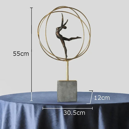 Decorbites™ Gymnastik-Figuren-Statue Harz-Skulptur Raumdekoration Abstrakte Athleten-Ästhetik