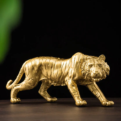 Decorbites™ Goldener Tiger Harz-Figuren für Heim- und Büro-Dekoration Miniatur-Ornamente & Sammlerstücke