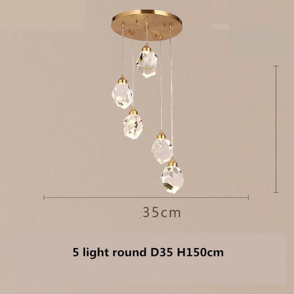 DecorBites™ Copper LED 3-Light Dimmable Crystal Chandelier