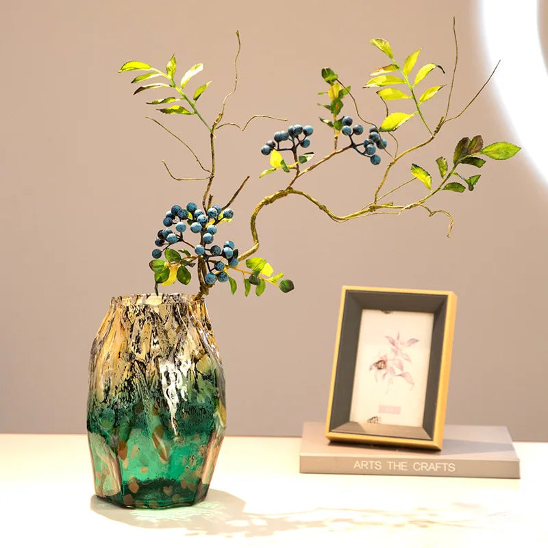 Decorbites™ Verlaufsfarben Schwarze Glas Vase Terrarium Topf Schale Desktop-Organisation Blüten Töpfe