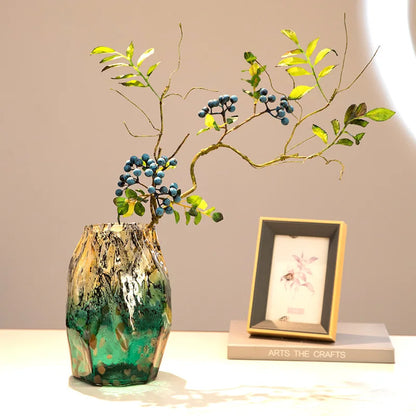 Decorbites™ Verlaufsfarben Schwarze Glas Vase Terrarium Topf Schale Desktop-Organisation Blüten Töpfe