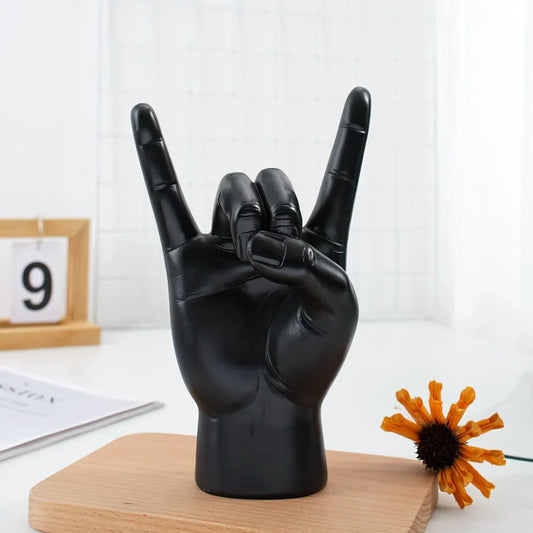 Decorbites™ Gold Rock Hand Gesture Skulptur Figurine für stilvolle Heimdekoration