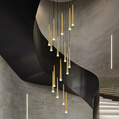 Decorbites™ Loft Schwarz LED Treppenleuchter für modernes Wohnzimmer und Restaurant