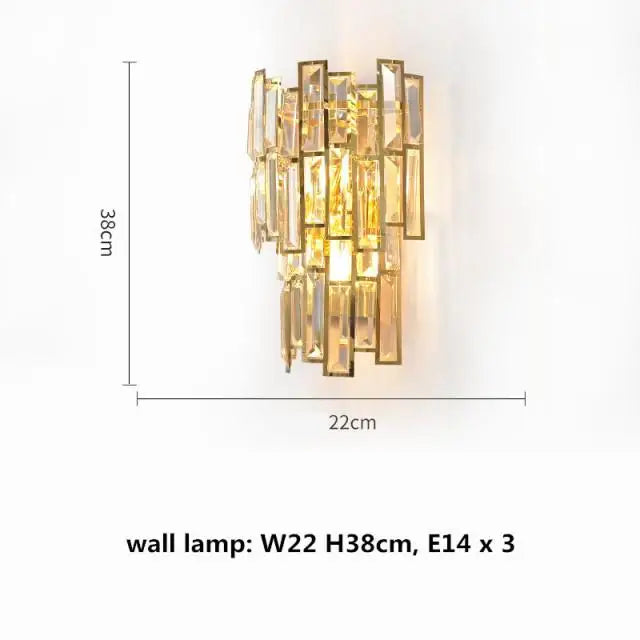 Decorbites™ Gold-Stahl-Kristall-Hängeleuchter - Luxuriöse LED-Hängeleuchte für Esszimmer