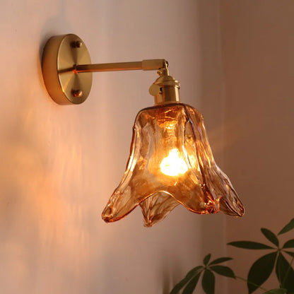 Decorbites™ Japanischer Stil LED Wandlampen Wohnzimmer Couch Balkon Treppenlicht Kupfer Glas