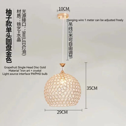 DecorBites™ Crystal Gold Ceiling Chandelier | Modern LED Luxury Lighting for Hall
