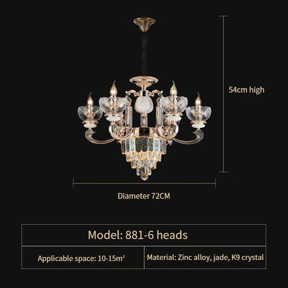 Decorbites™ Kristall-Esszimmer-Lüster: Eleganter europäischer Stil Wohnzimmerleuchte, Schlafzimmer-Dekoration