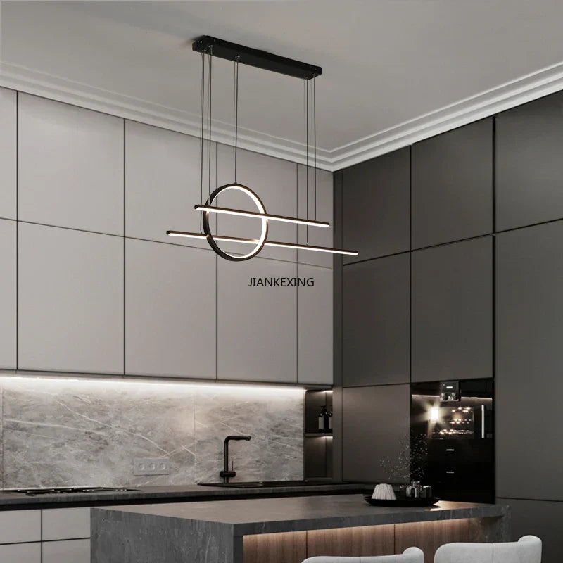 Dimmable LED Black Chandelier