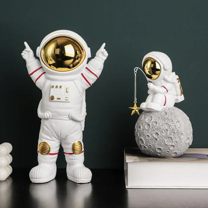 Decorbites™ elektrovergoldete goldene Astronauten-Figuren, kreative Wohnraumdekoration & Geschenke