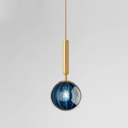 Nordic Glass Pendant Light With Painted Iron Finish